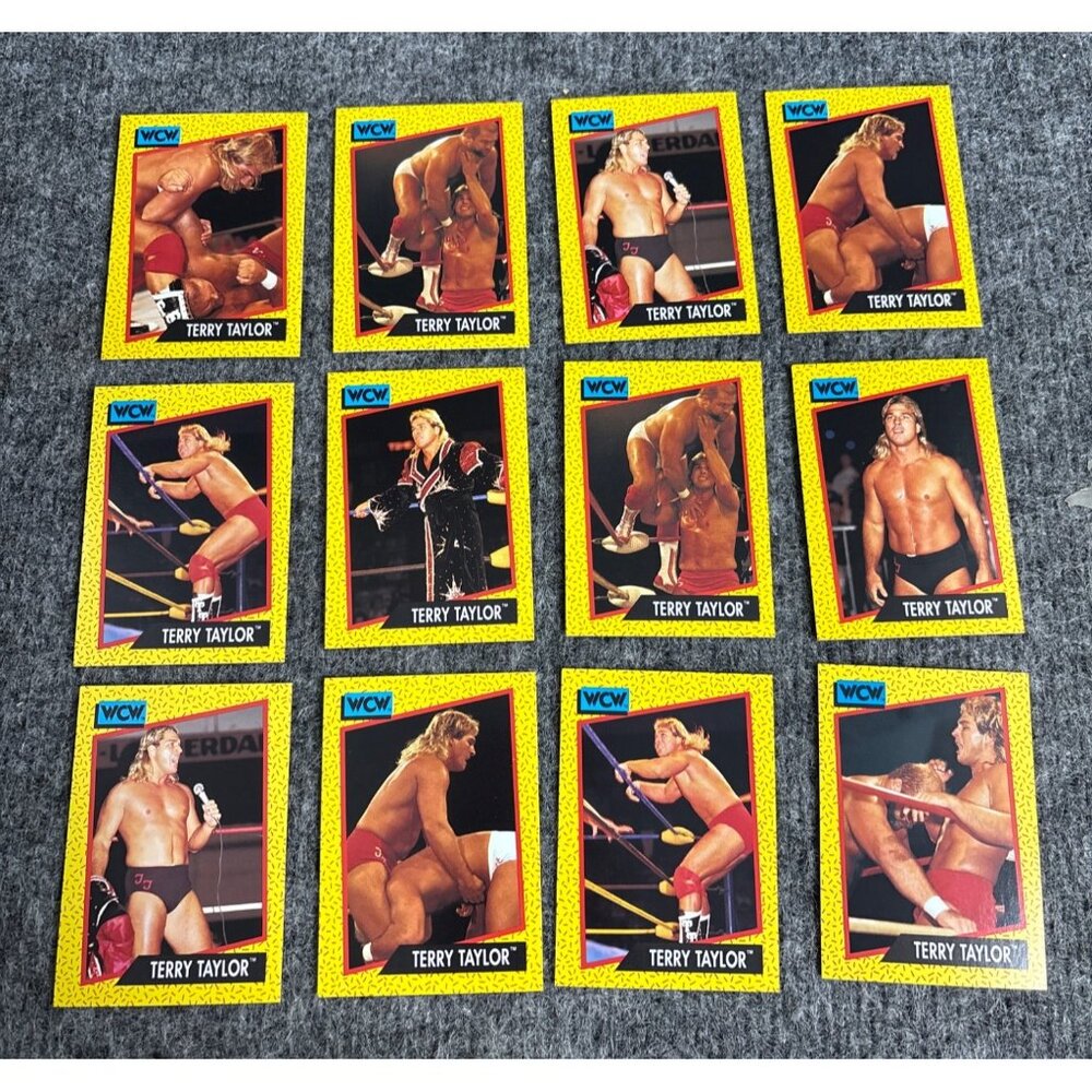 WCW 1991 Terry Taylor Wrestling Trading Cards Set Of 12